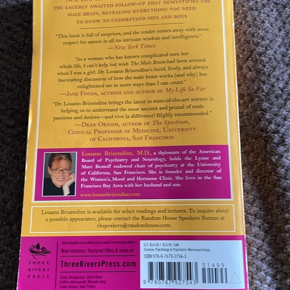 The Male Brain, by Louann Brizendine, M.D paperback book - Picture 4 of 4